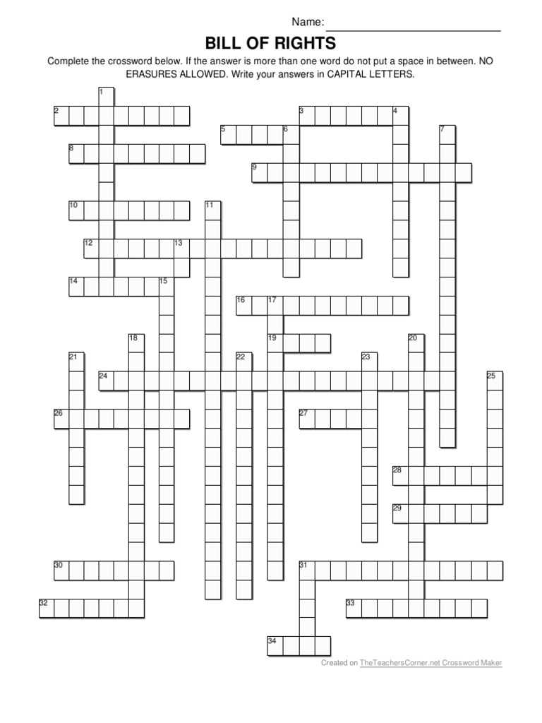 articles of confederation crossword puzzle answers