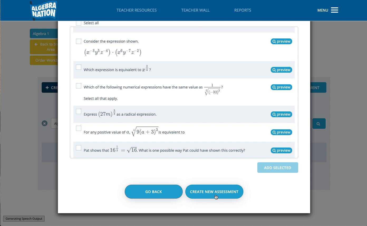 algebra nation answer key section 6