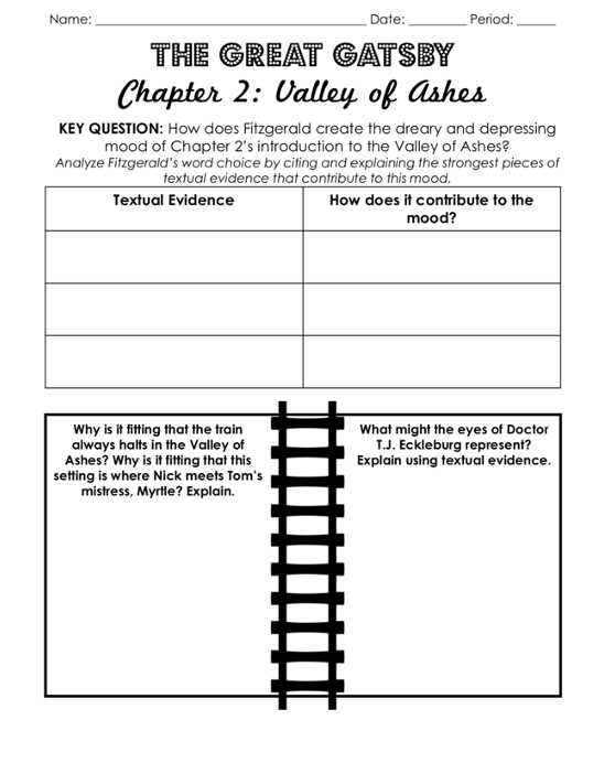 the great gatsby packet answers