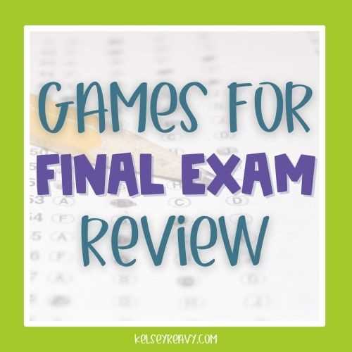 final exam review games