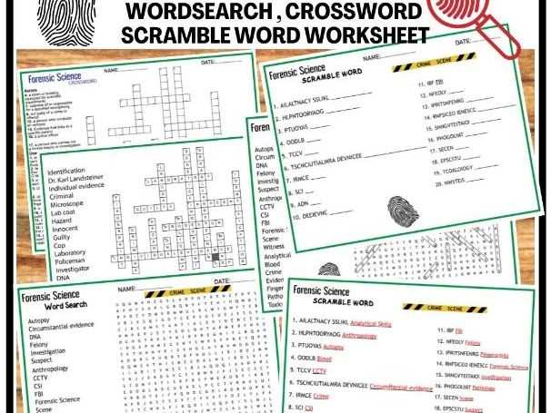 fingerprints review crossword answers