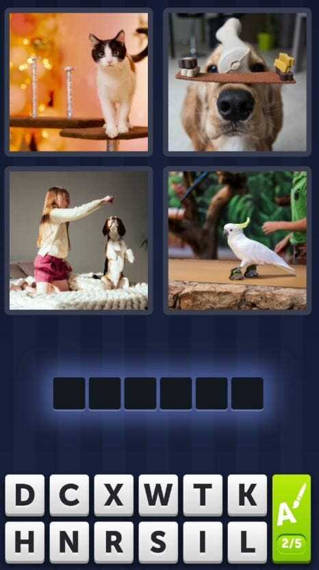 four pictures one word answer