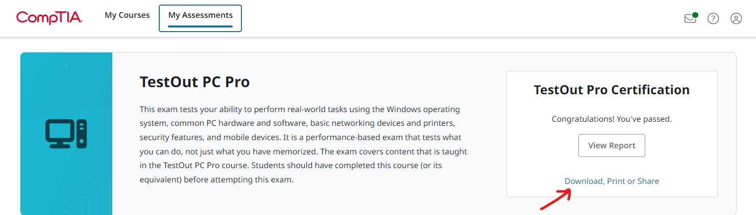 testout security pro certification exam