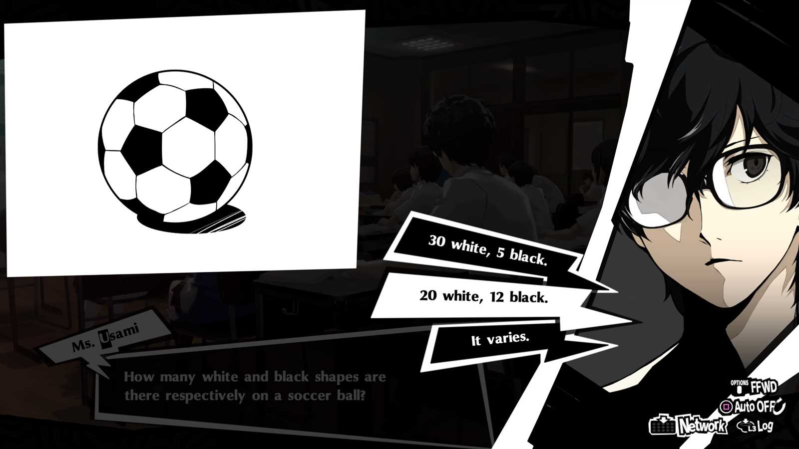 persona 5 exam question