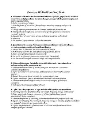 chemistry final exam study guide 2015 answers