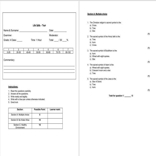 life management skills final exam answers