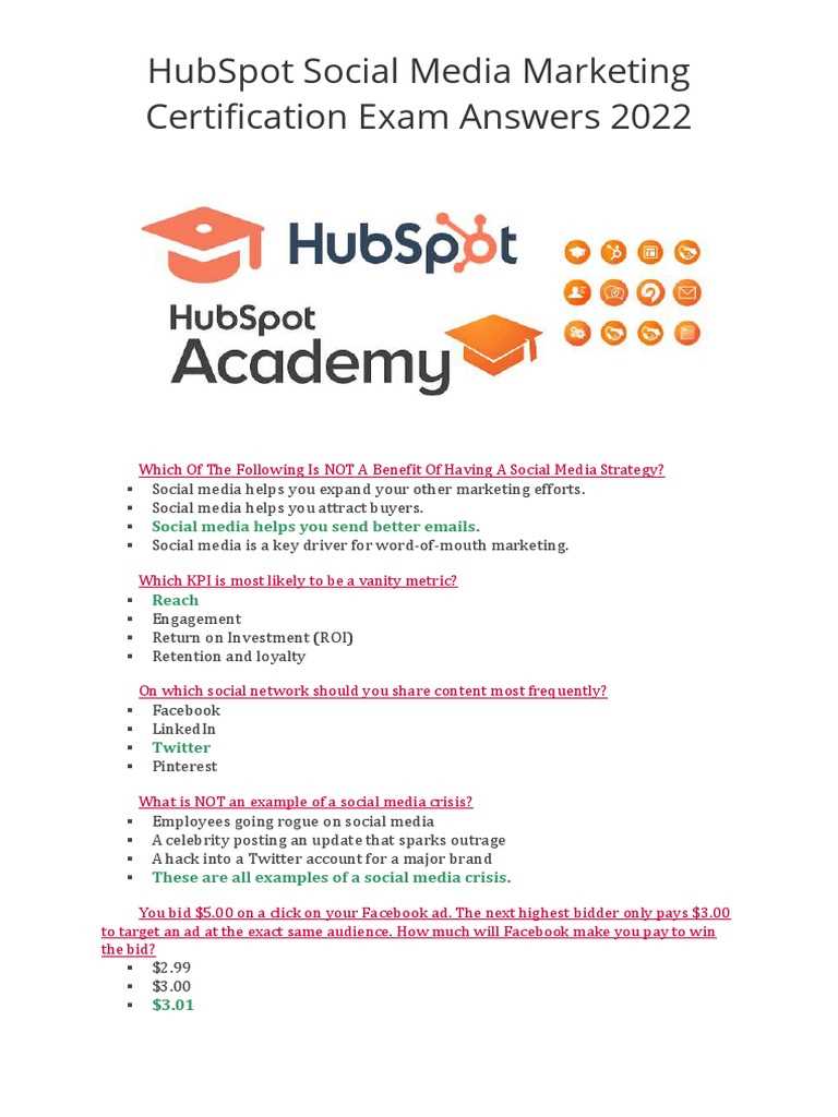 hubspot inbound marketing exam answers 2025