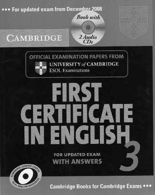 exams first certificate with answers