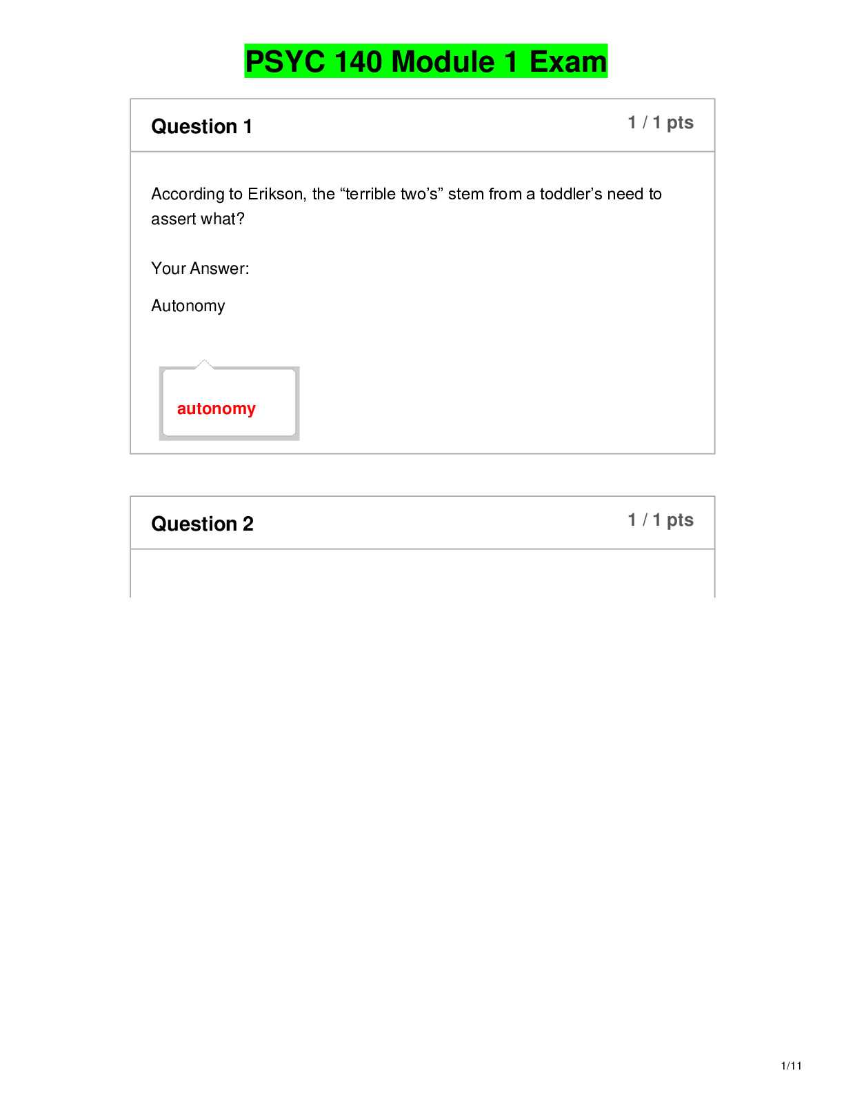 developmental psychology exam 1 answers