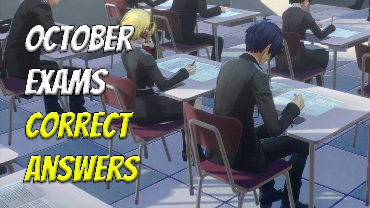 persona 3 exam answers october