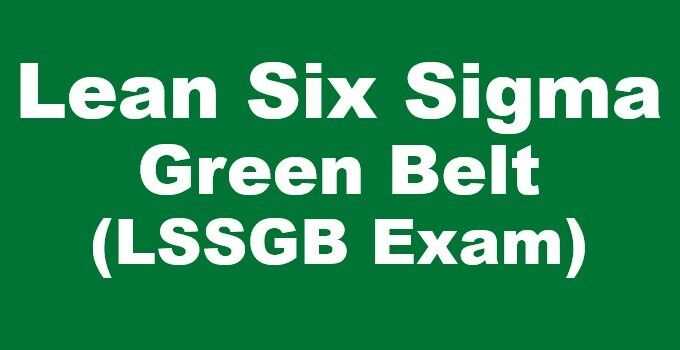 green belt six sigma exam questions and answers