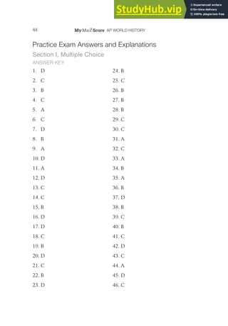 sample exam answers