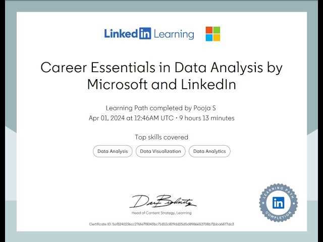 introduction to career skills in data analytics linkedin exam answers