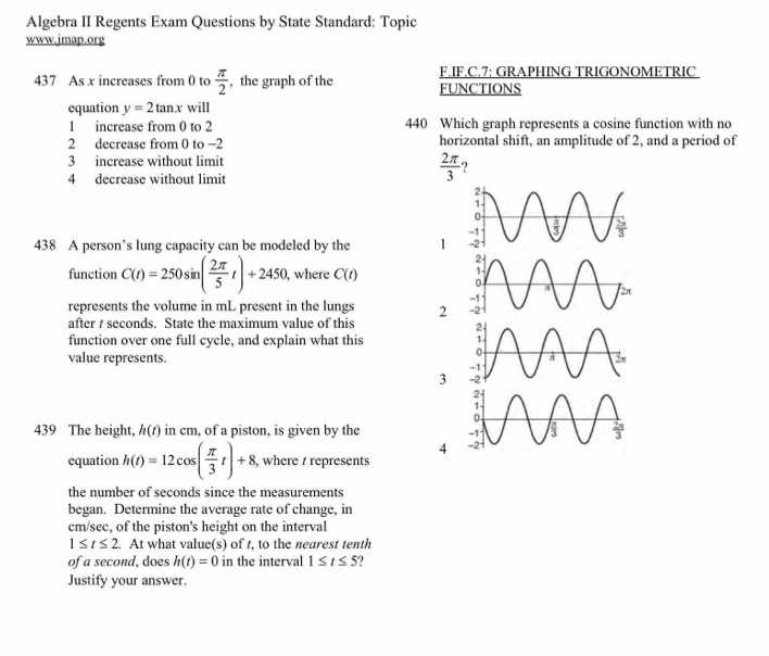 algebra 2 regents exam questions by state standard topic answers