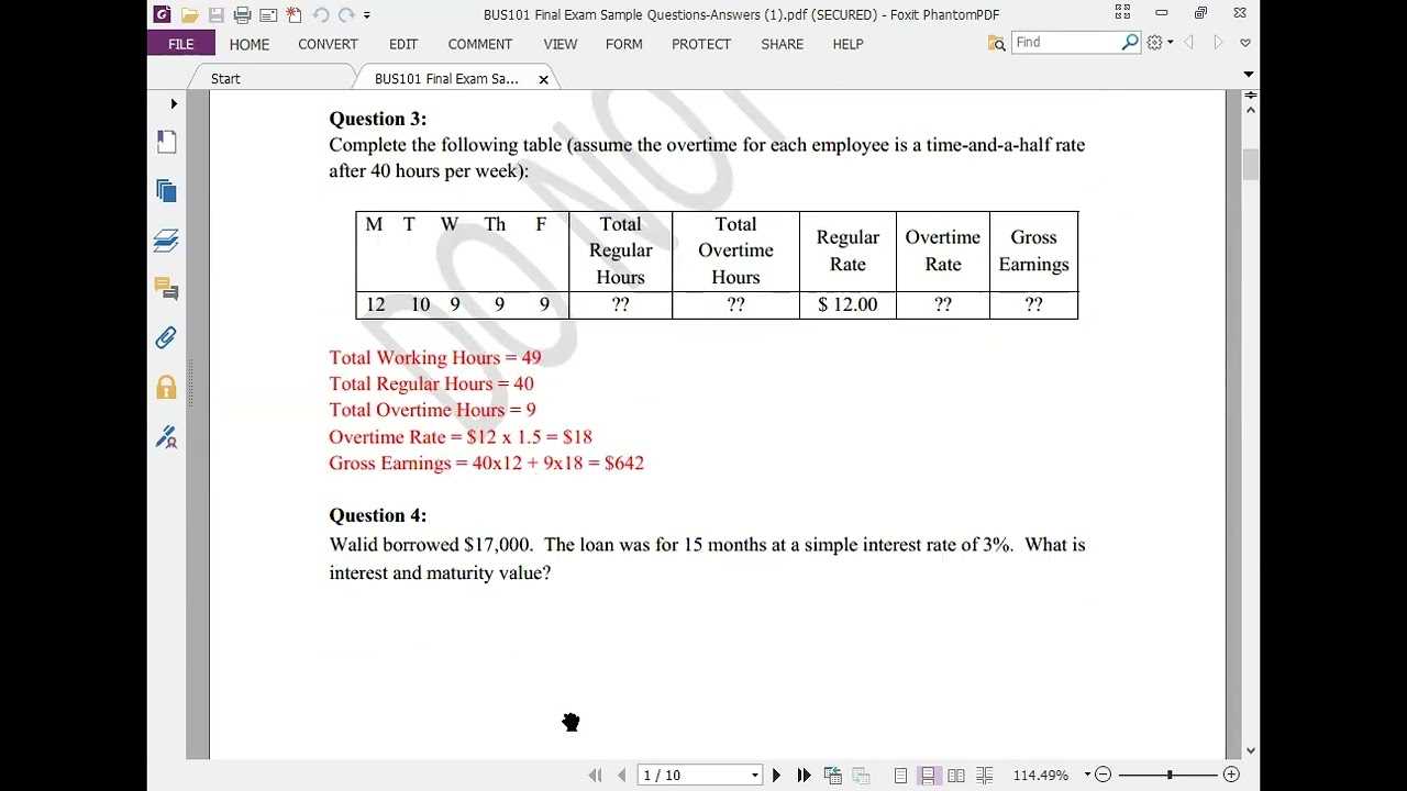 bus 101 final exam