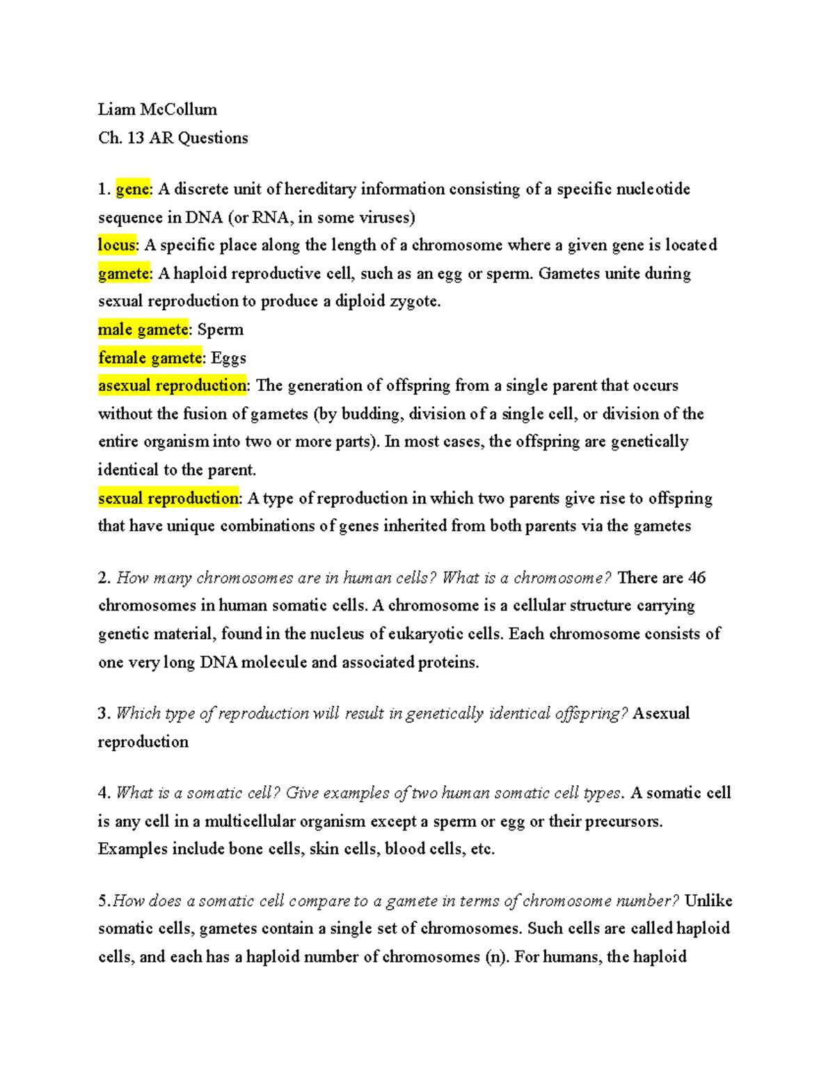 chapter 13 meiosis and sexual life cycles reading guide answers