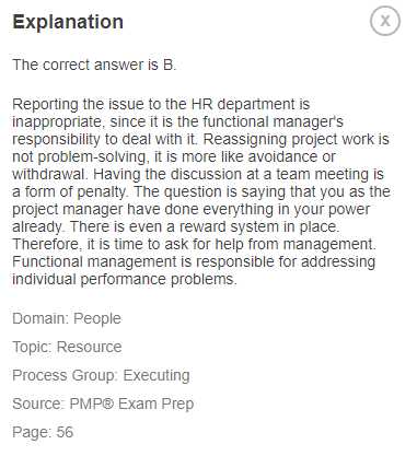 pmp certification exam questions and answers