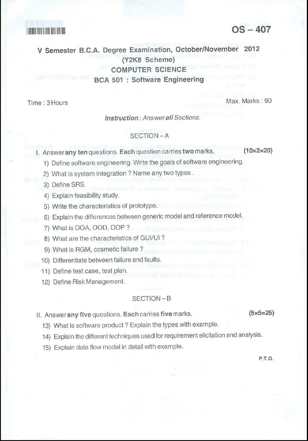 software engineering final exam questions and answers