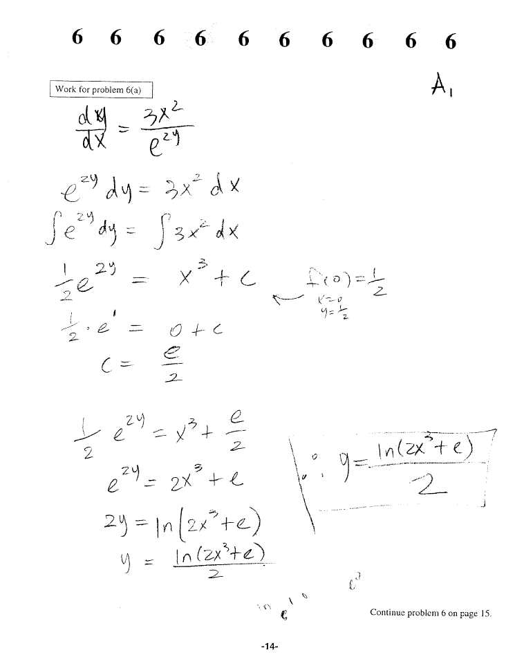 calculus exam answers