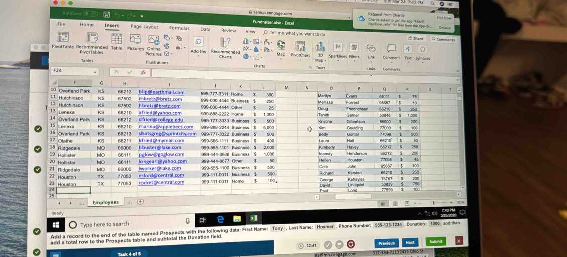 cengage excel module 3 sam exam answers