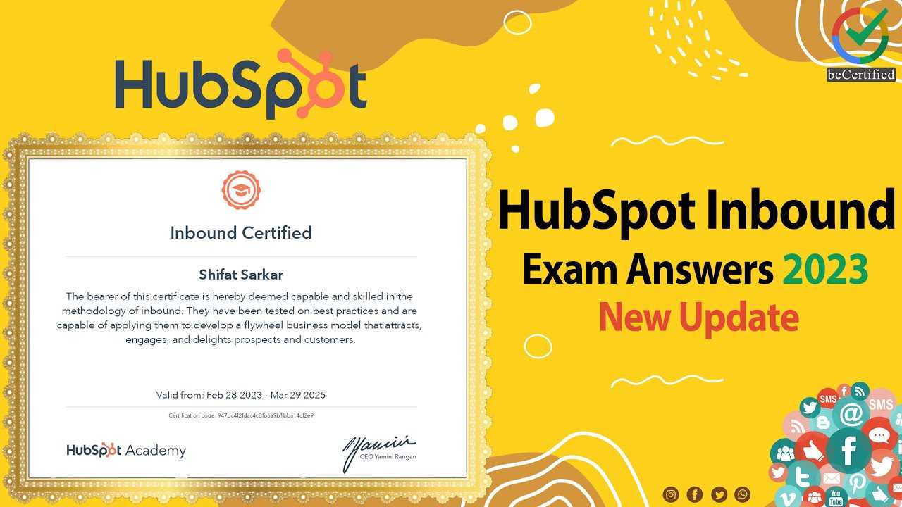 hubspot digital marketing certification exam answers