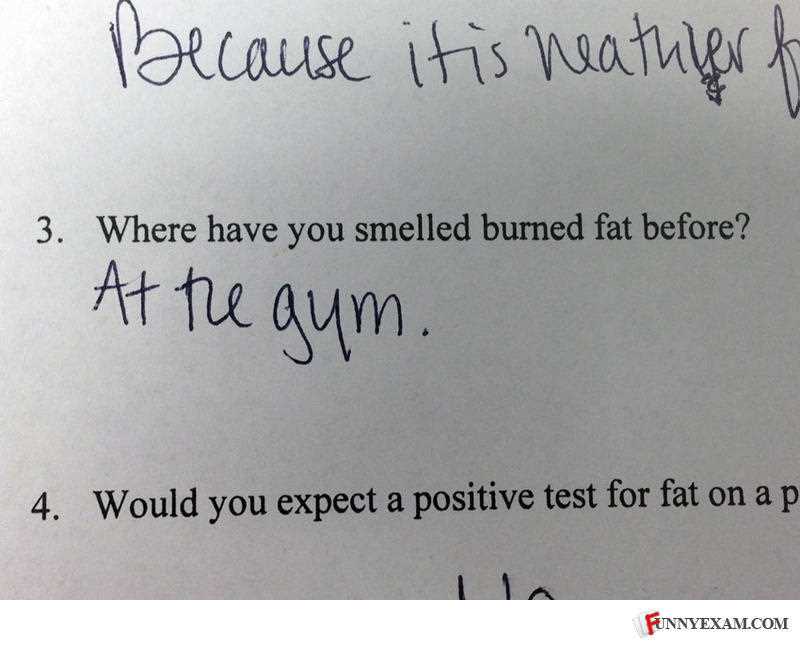 funny test exam answers