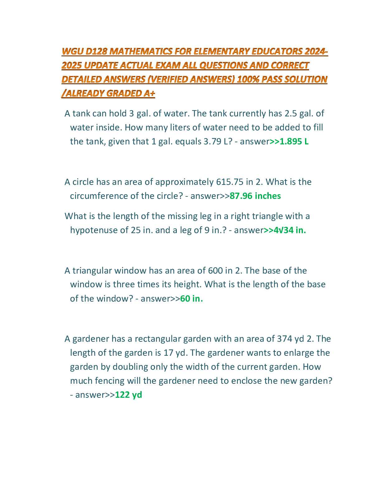 gardener exam questions and answers