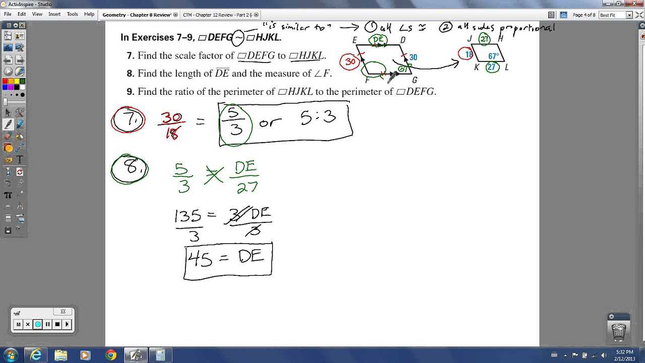 geometry chapter 8 resource book answers