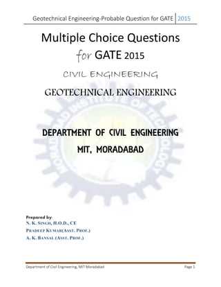 geotechnical engineering exam questions and answers