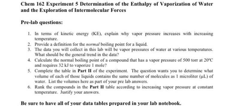 intermolecular forces lab answers