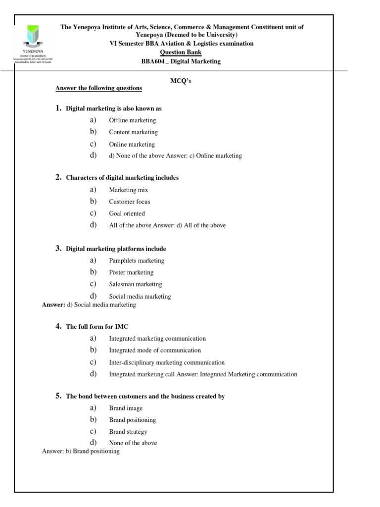 social media marketing exam questions and answers