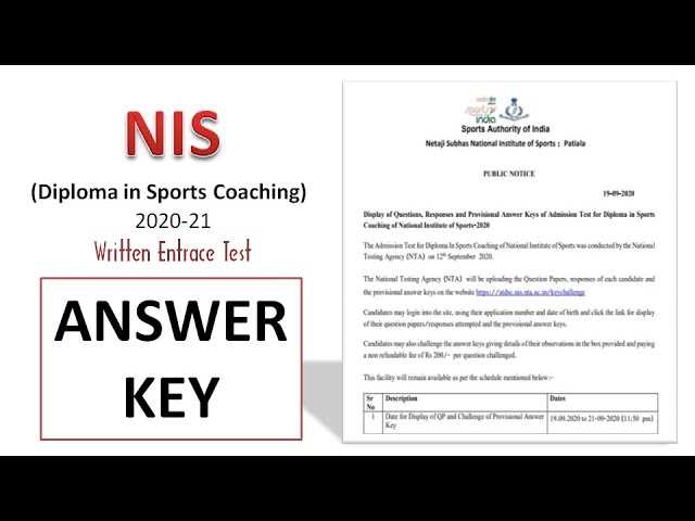 nays coaching exam answers