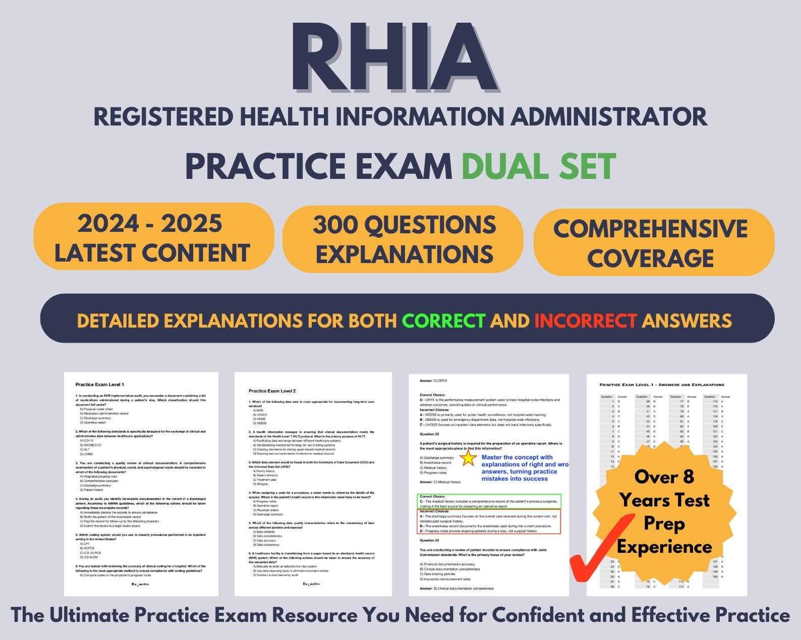 rhia exam sample questions