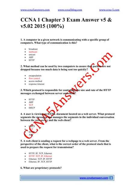 ccna 3 chapter 2 exam