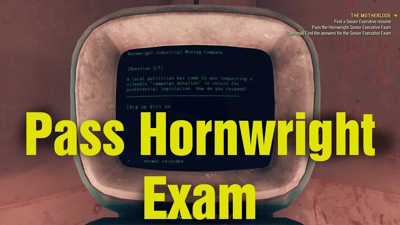 the motherlode exam answers