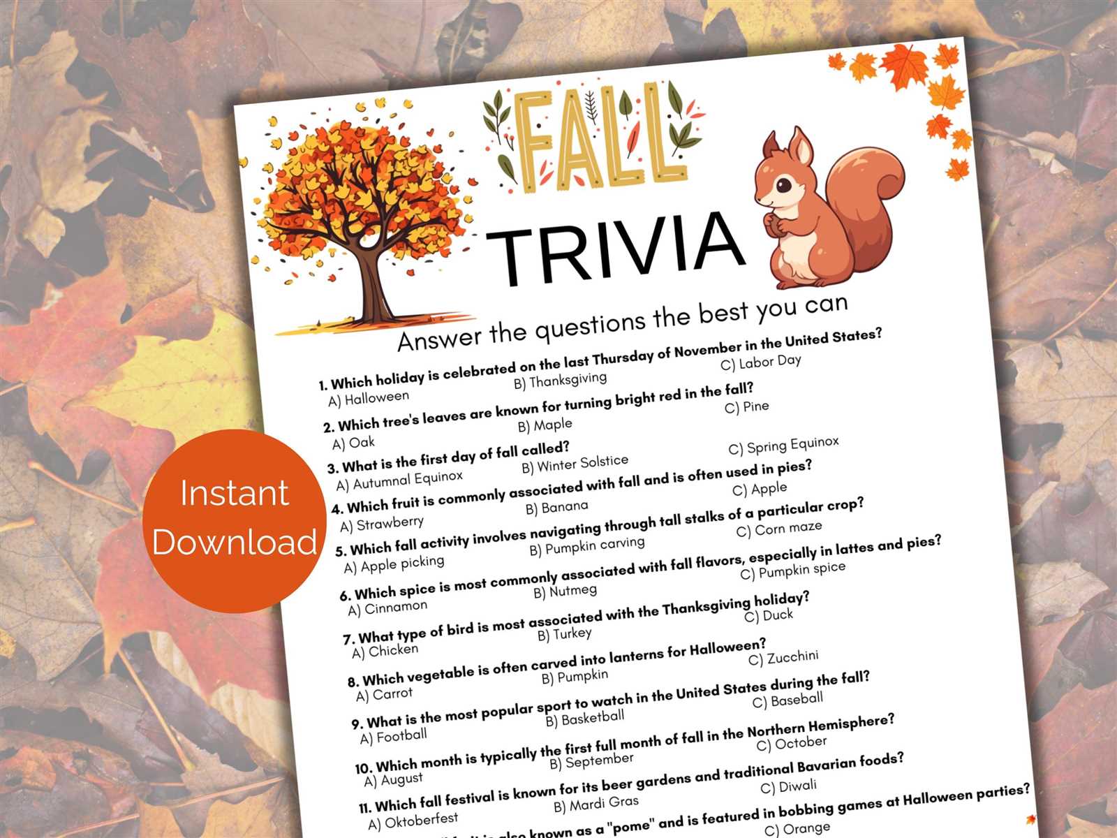 autumn trivia questions and answers