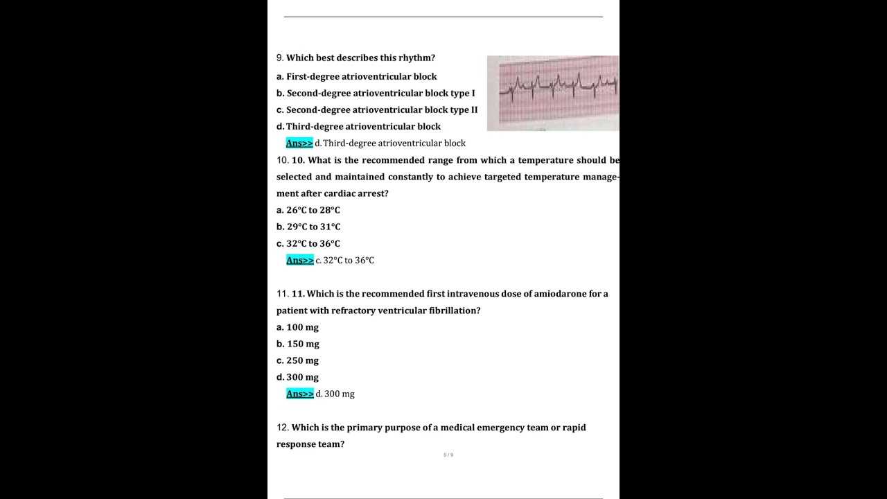 acls exam version a answers 2025