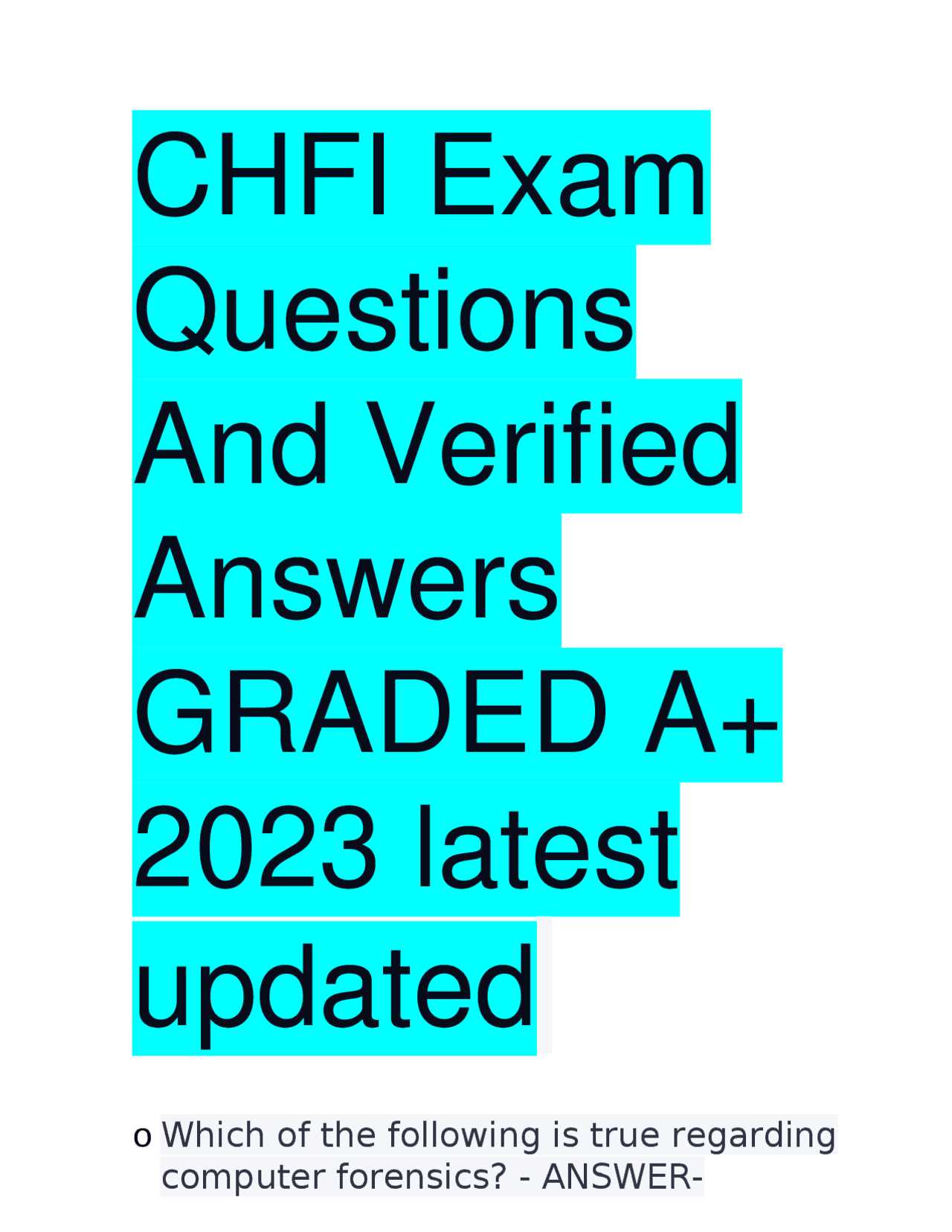 digital forensics exam questions and answers