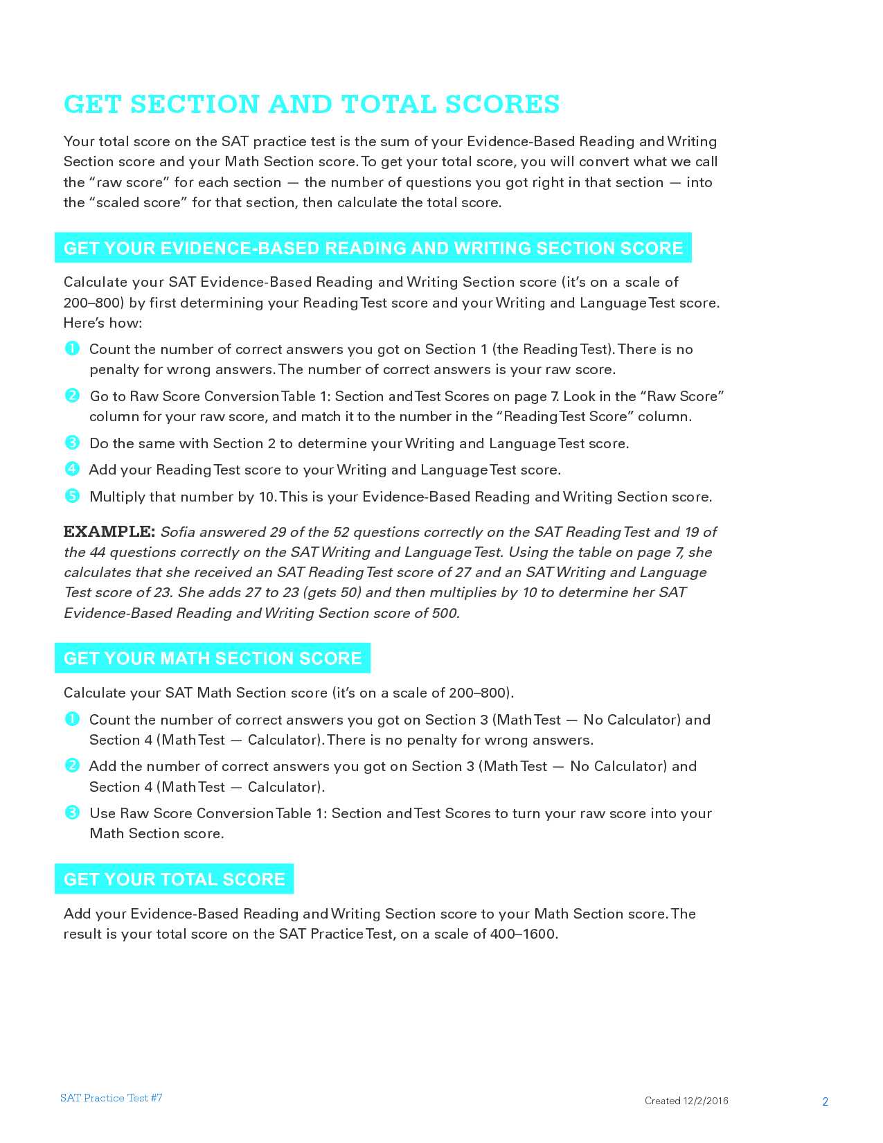 sat practice test 7 answer key