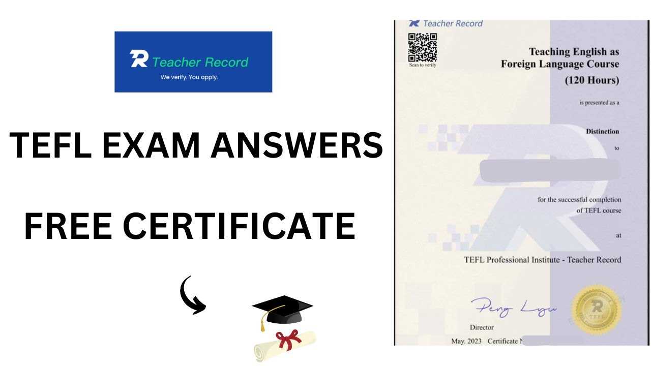 tefl exam answers