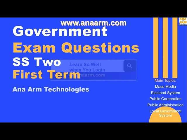 ss2 government exam questions and answers