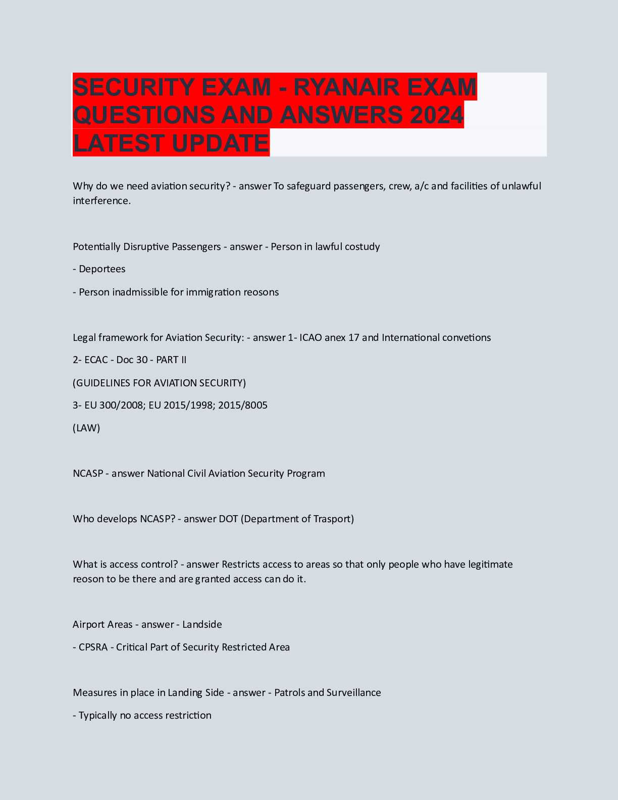 security exam questions and answers