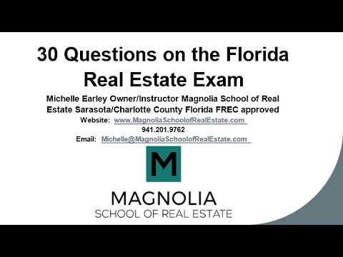 florida real estate final exam answers