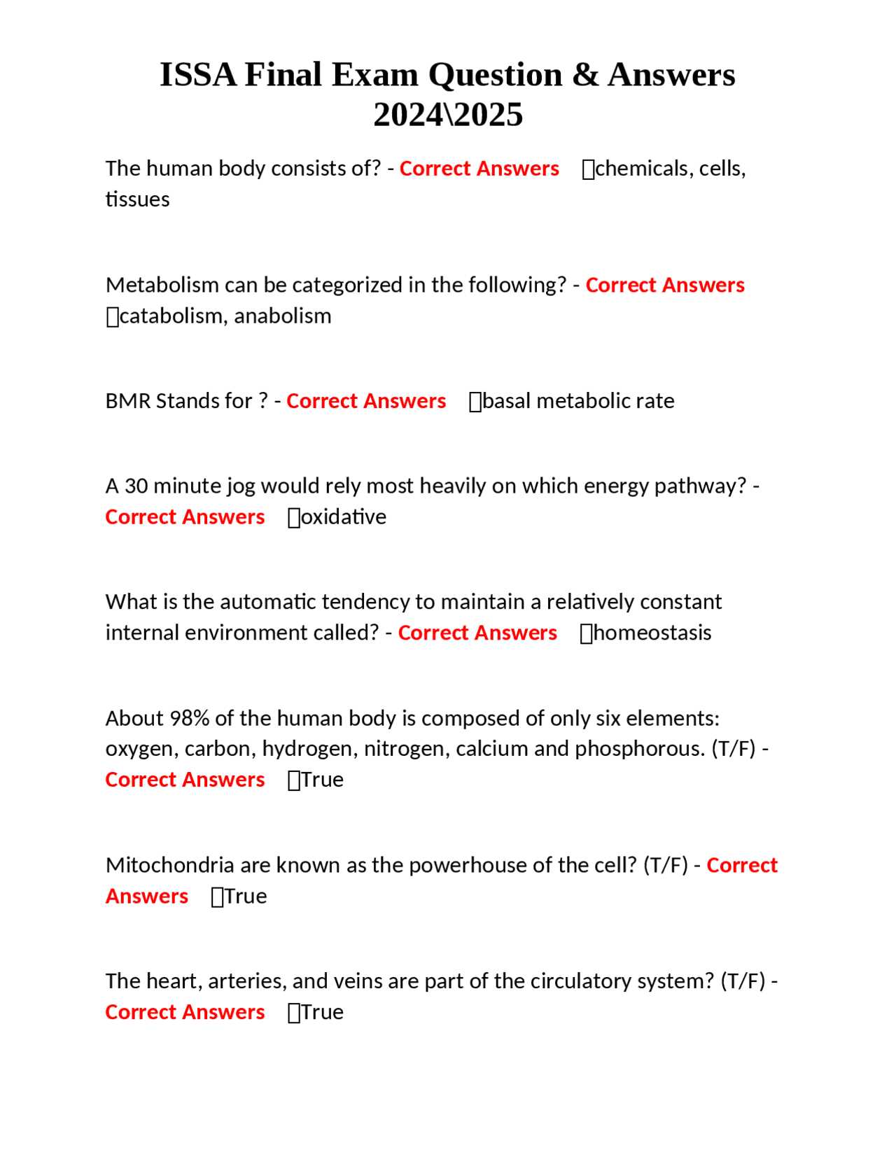 issa final exam answers 2025