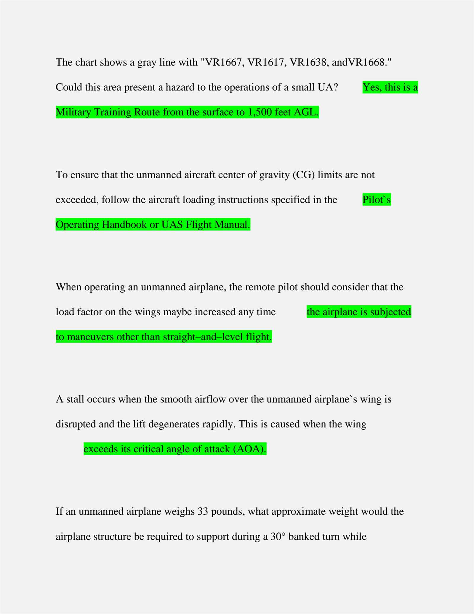 drone exam answers