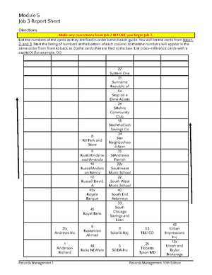 records management exam answers