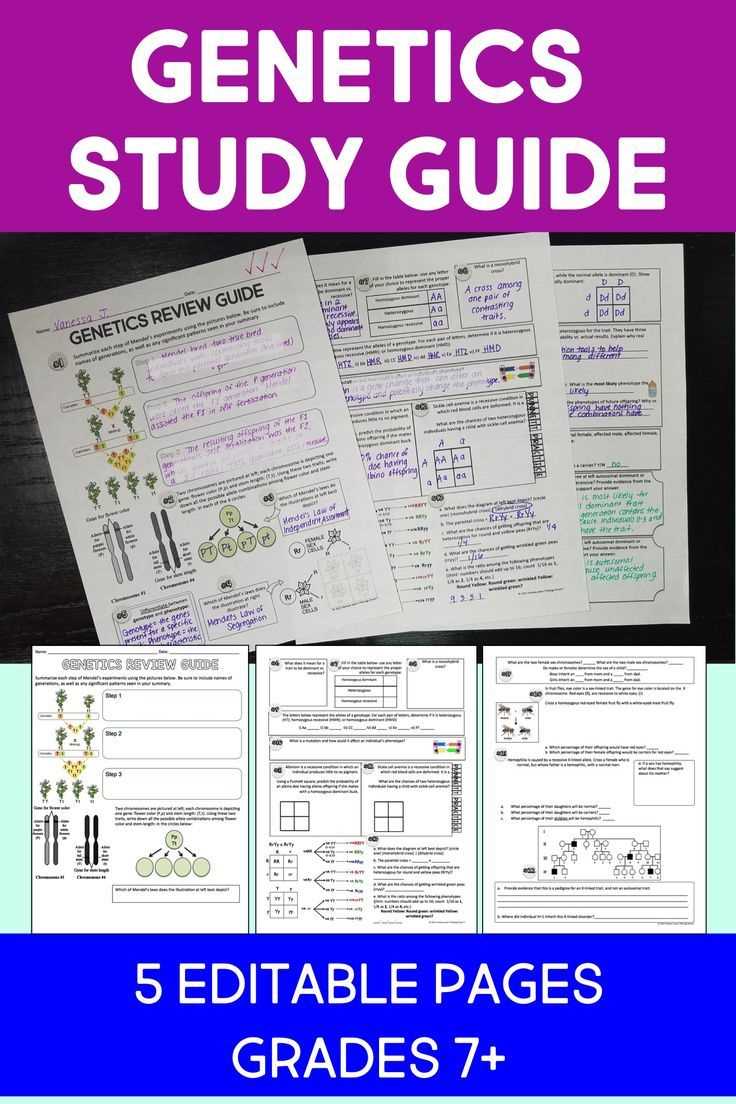 genetics exam review answer key