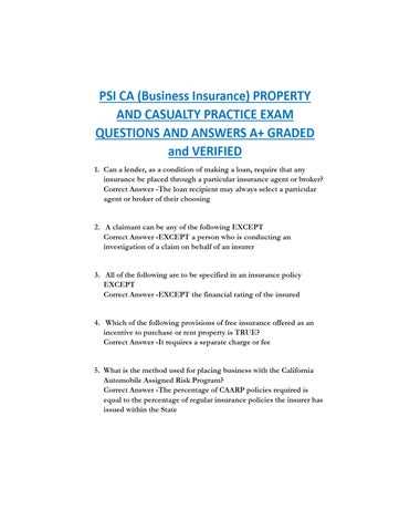 psi life accident and health exam answers