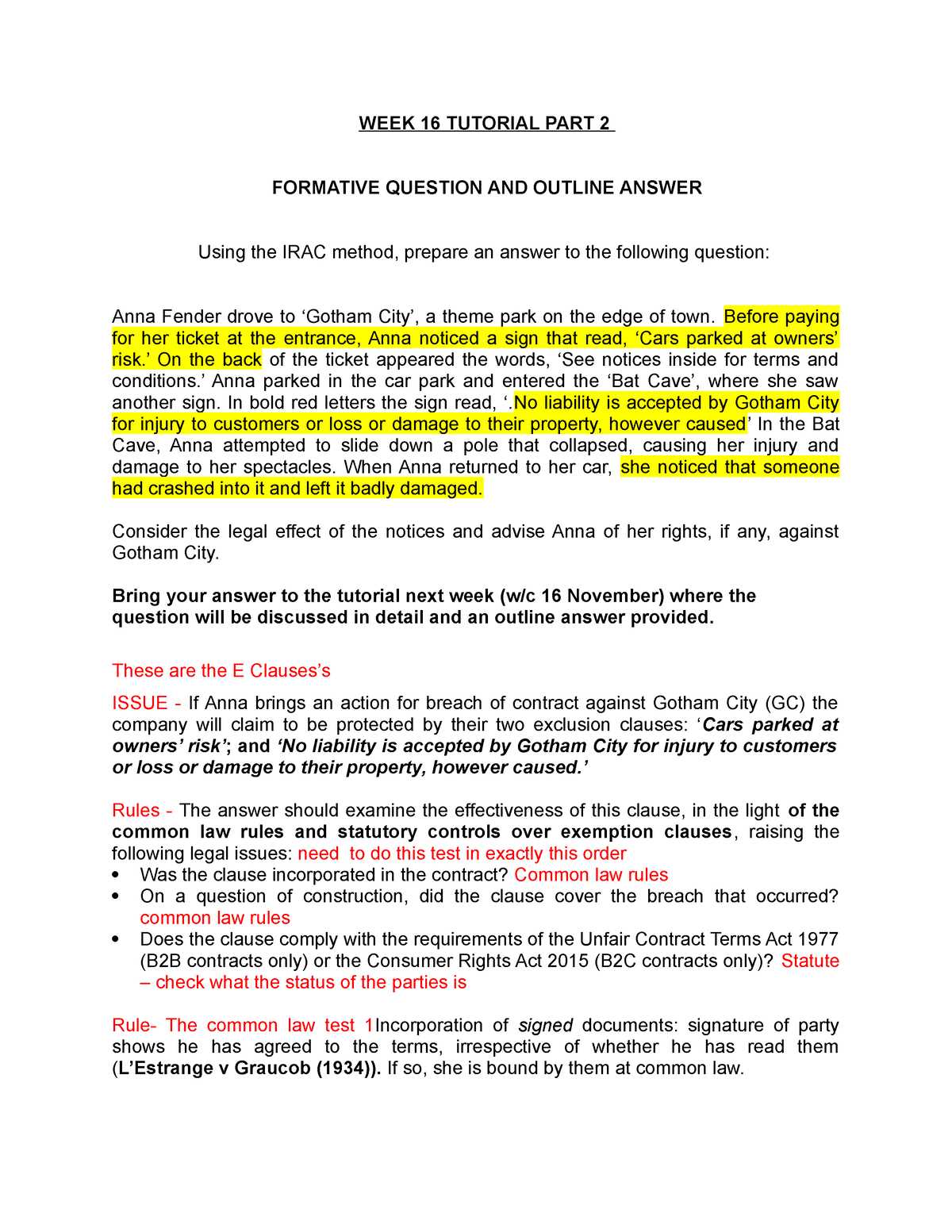 contract law exam questions and answers