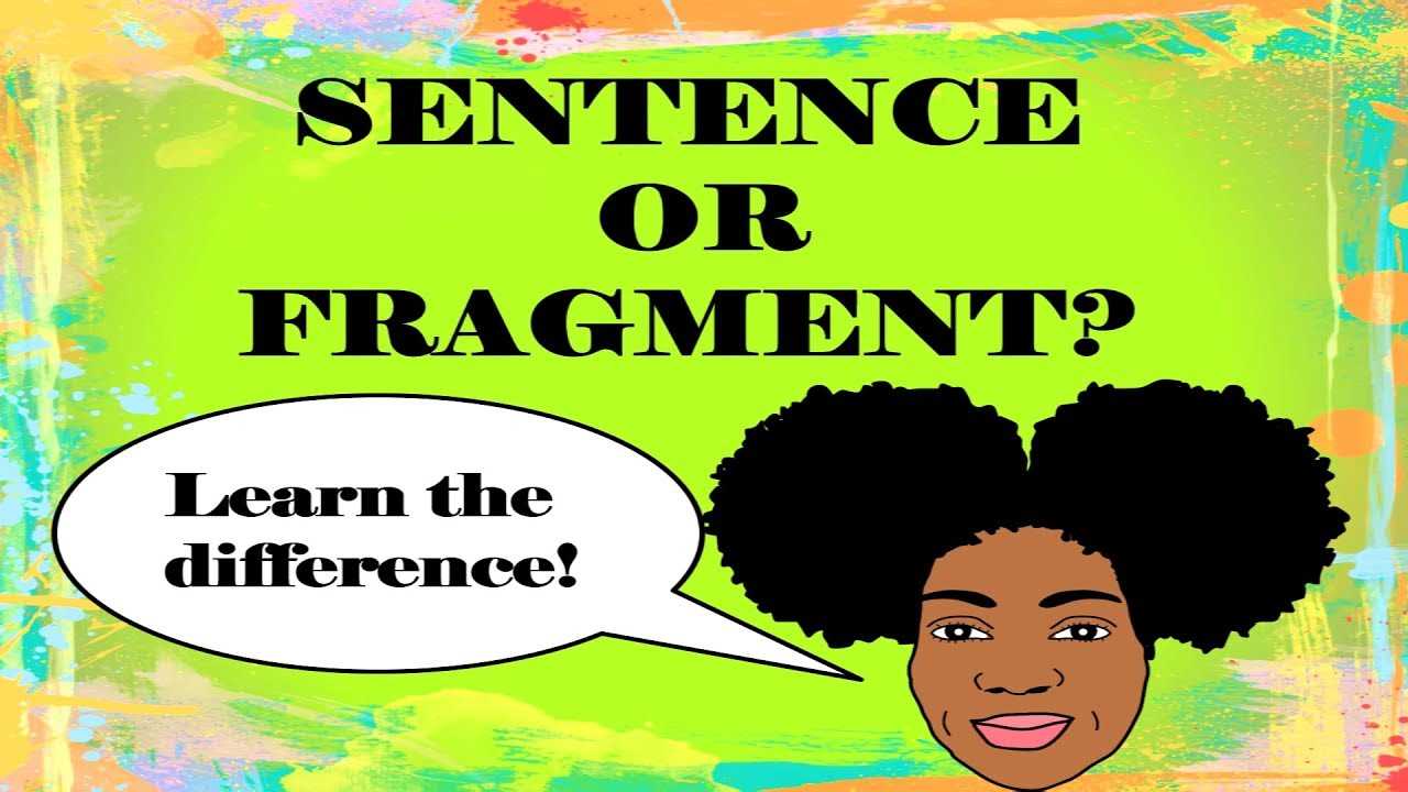 sentence fragments worksheet answers